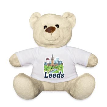 Leeds Skyline Parkinson Building University Art - Teddy Bear - sun yellow - Front