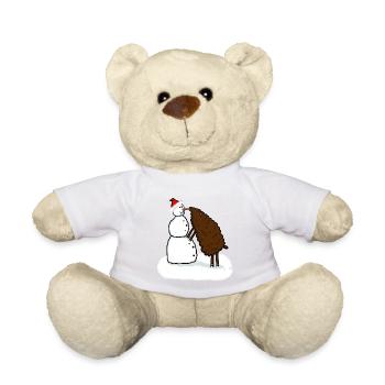 Snowman & Sheep - Teddy Bear - sun yellow - Front