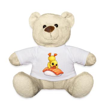 Niedliche Ente Mops Sushi Japanisches Essen - Teddy - Sonnengelb - Vorne