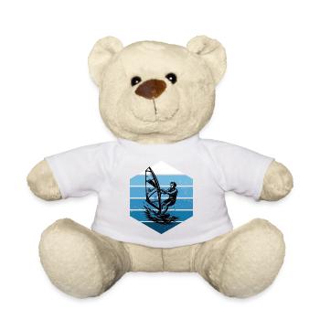 Lustiges Windsurf Motiv - Teddy - Sonnengelb - Vorne
