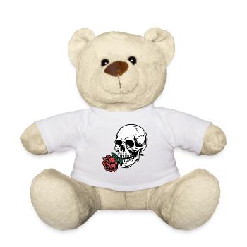 Rockabilly Skull – Rose Statement Gothic Love - Teddy - Sonnengelb - Vorne