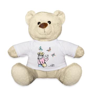 Girl photographing butterflies - Teddy Bear - sun yellow - Front