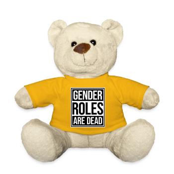 Gender Roles Are Dead Statement Freiheit Spruch - Teddy - Sonnengelb - Vorne