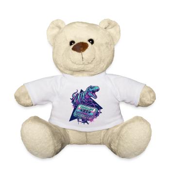 Dinosaurier-Nostalgische Neon-Kassette 80er/90er - Teddy - Sonnengelb - Vorne