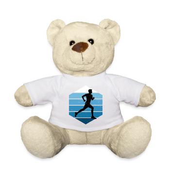 Geschenkidee für einen Running mit Running - Teddy - Sonnengelb - Vorne