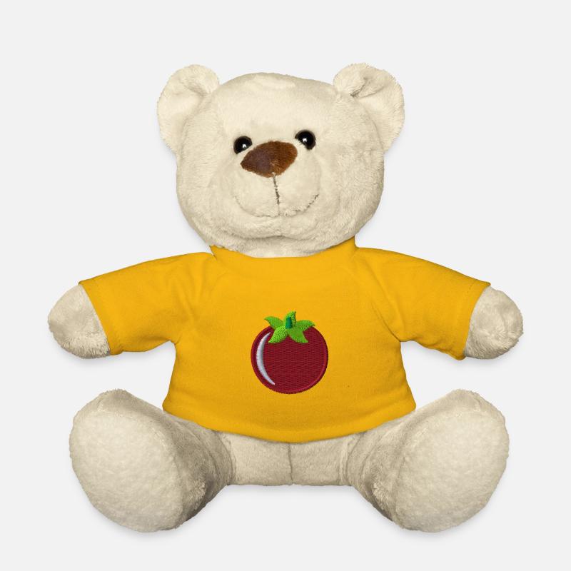 Tomate bestickt - Teddy - Sonnengelb