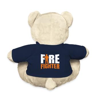 Firefighter - Fire Fighter - Fire Fighter - Teddy Bear - french navy - Back
