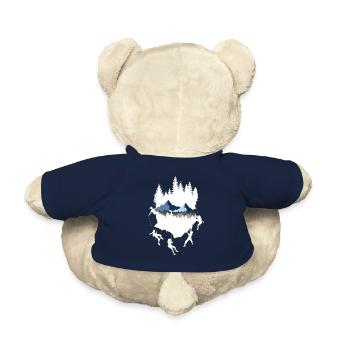 Cadeau de montagnes de rocher de grimpeur - Nounours - bleu marine - Dos