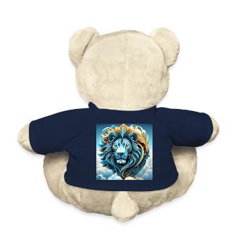 Portrait abstrait d'un lion dans les nuages - Nounours - bleu marine - Dos