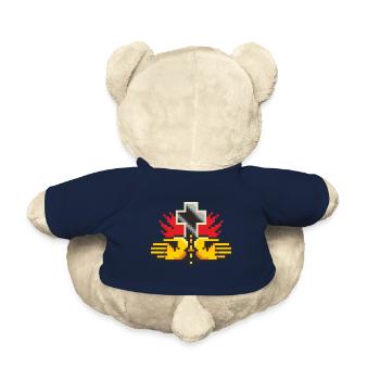 Pixelart No. 6 (pray) - color - Teddy Bear - french navy - Back