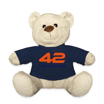 42, the Answer Answer Galaxy Science Fiction UFO - Teddy Bear - french navy - Front