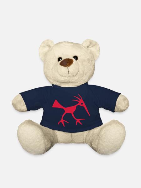 petroglyph bird vector - Teddy Bear - french navy