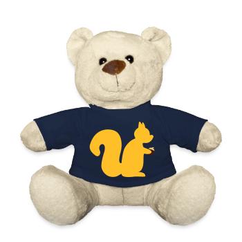 Eichhörnchen mit Nuss - Teddy - French Navy - Vorne