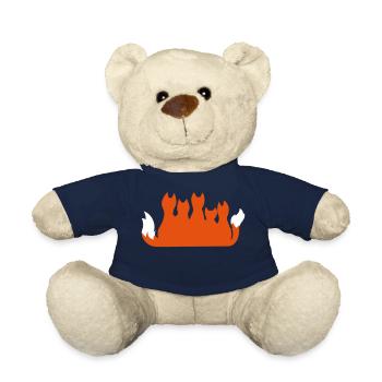 Famille renard fox family fox family idée cadeau - Teddy Bear - french navy - Front