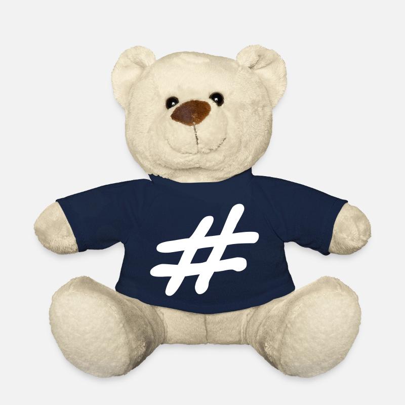 Hashtag - Nounours - bleu marine