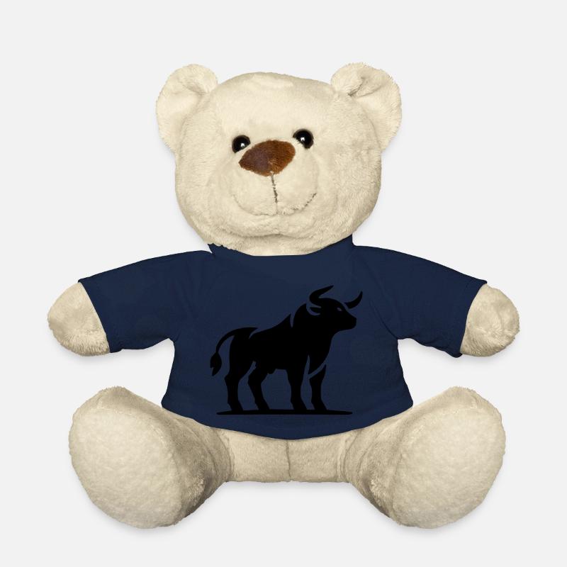 Animal taureau - Nounours - bleu marine