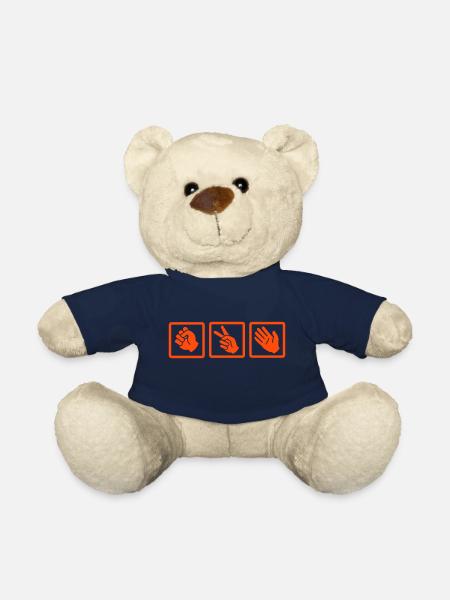 pierre - feuille - ciseaux v2 - Nounours - bleu marine