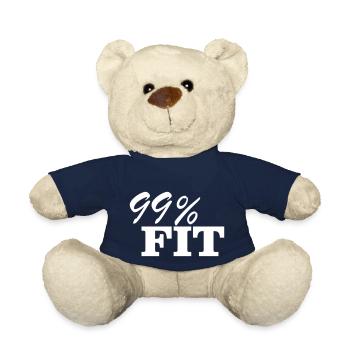99% FIT Fun Shirt Training Strength Strength Gym - Nounours - bleu marine - Devant
