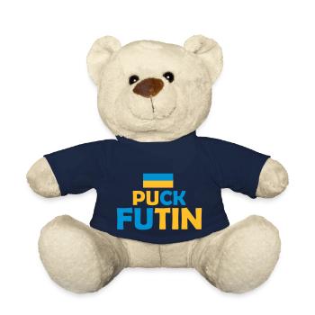 puck futin logo design - Teddy Bear - french navy - Front