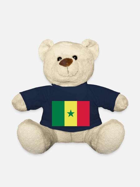 Drapeau Sénégal / Senegal flag - Nounours - bleu marine