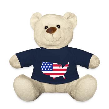 Stars and Stripes of USA, United States of America - Nounours - bleu marine - Devant