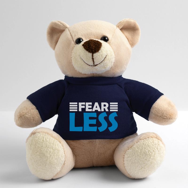 fearless Text Quote Design Teddy Bear