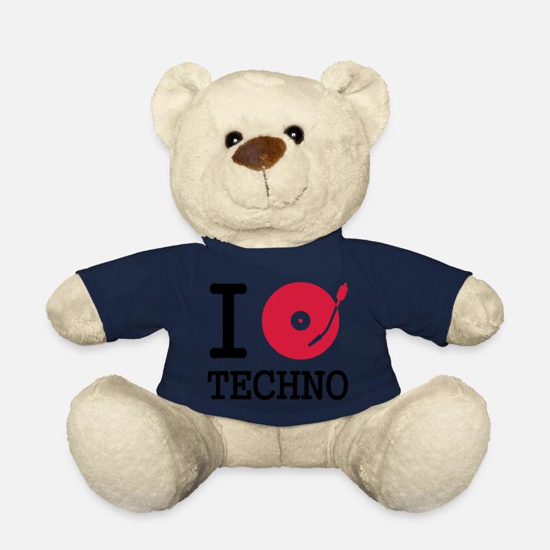 i dj / play / listen to techno - Nounours - bleu marine