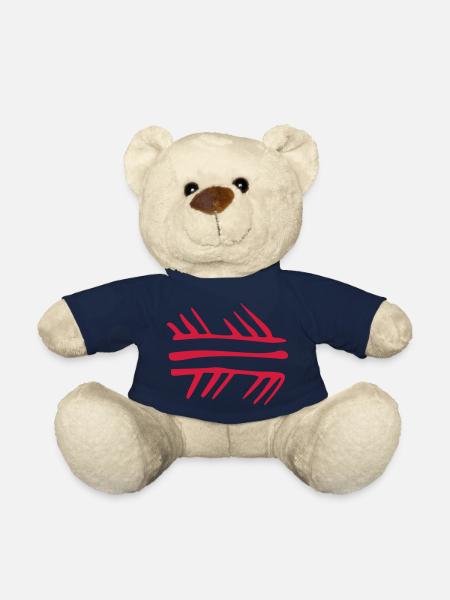 petroglyph pattern - Teddy Bear - french navy