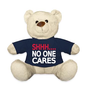 Personne ne se soucie de dire drôle de vecteur - Nounours - bleu marine - Devant