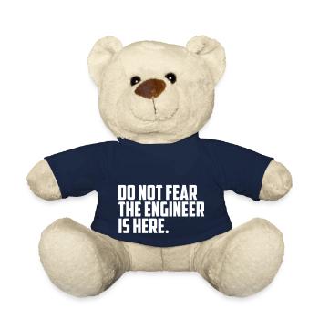 do not fear engineer quote - Teddy Bear - french navy - Front