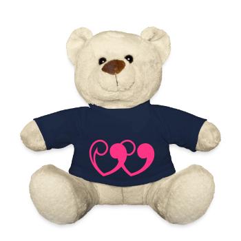 Heart Goosefeet - Teddy Bear - french navy - Front