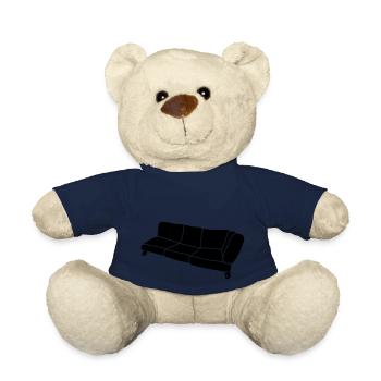 Conception de Clipart de canapé - Nounours - bleu marine - Devant