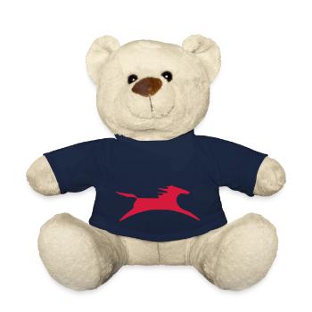 petroglyphe cheval vecteur - Nounours - bleu marine - Devant
