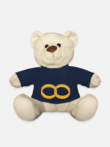 wedding rings - like a Symbol of infinity - Teddy Bear - french navy