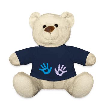 Baby - Handabdruck - Herz - Teddy - French Navy - Vorne