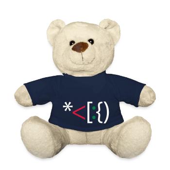 Ordinateur Santa Noël Emoticon Bart Christmas - Nounours - bleu marine - Devant