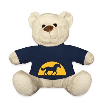 Evening Sun Horse Horizon - Teddy Bear - french navy - Front