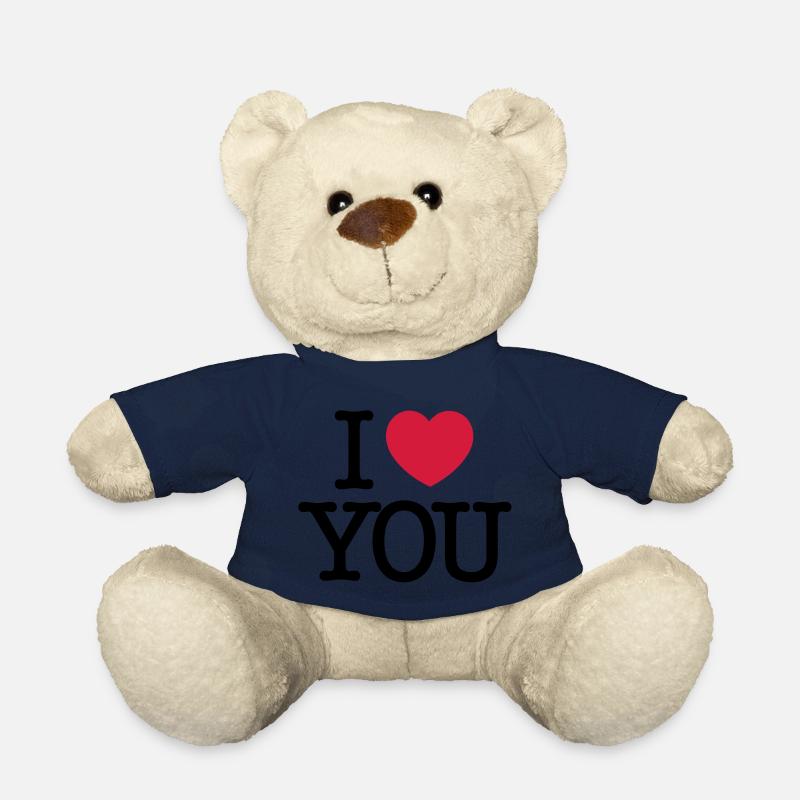 I Love You - Nounours - bleu marine