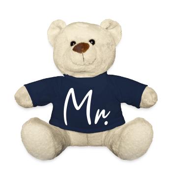 Mr. Lettering. Mister. Partner look, pair shirt - Teddy Bear - french navy - Front