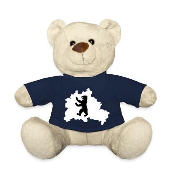 2 col - Berliner Bär Hauptstadt Bundestag - Teddy - French Navy - Vorne