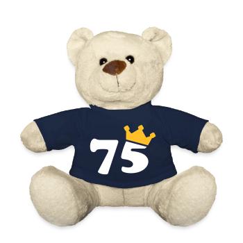 75 Krone 75th birthday 75 years - Teddy Bear - french navy - Front