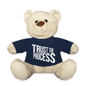 trust the process Quote - Teddy Bear - french navy - Front
