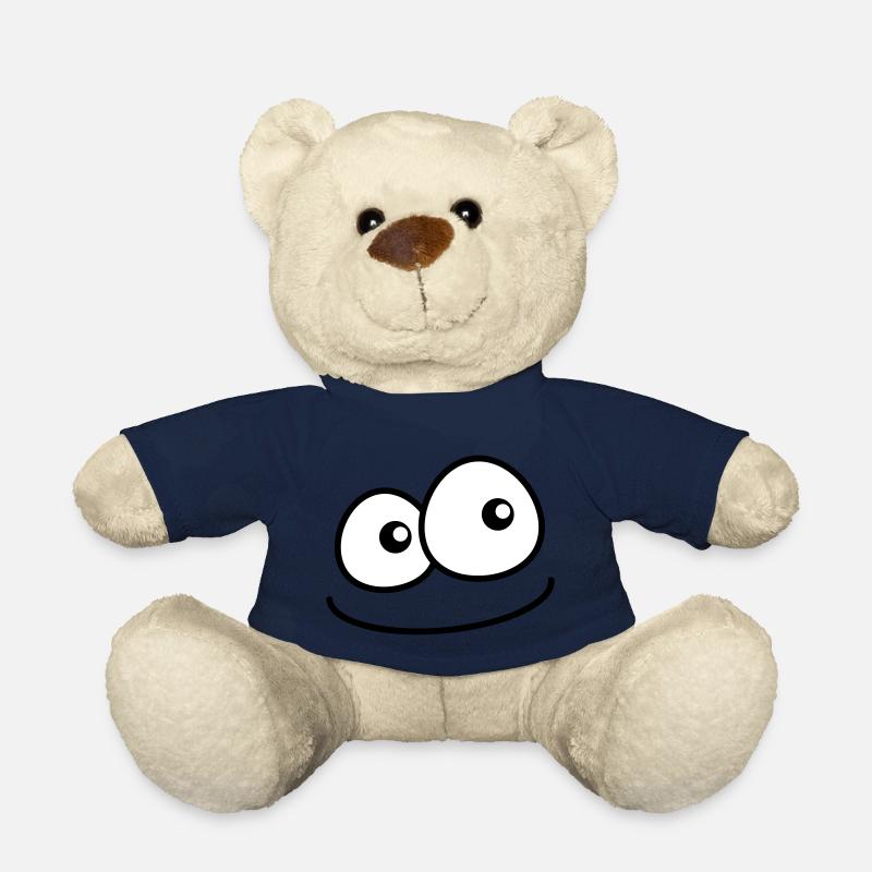Sourire Bande dessinée Visage Coquin Grin - Nounours - bleu marine