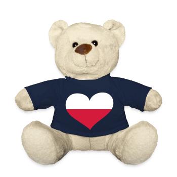 Polen Herz; Heart Poland - Nounours - bleu marine - Devant