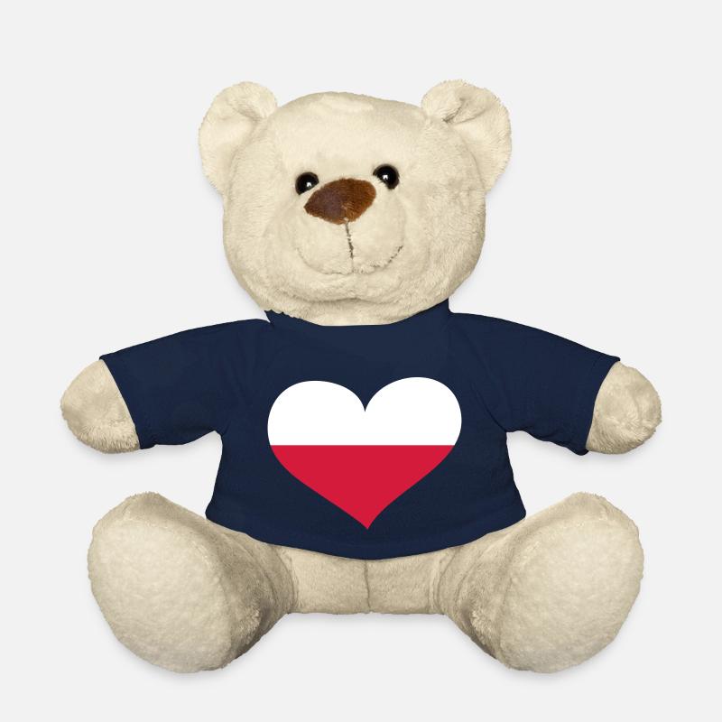 Polen Herz; Heart Poland - Teddy - French Navy