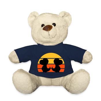 Zwei Dinosaurierbabys vor Halbsonne - Teddy - French Navy - Vorne