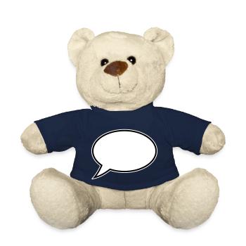 Conception de bulles de dialogue - Nounours - bleu marine - Devant