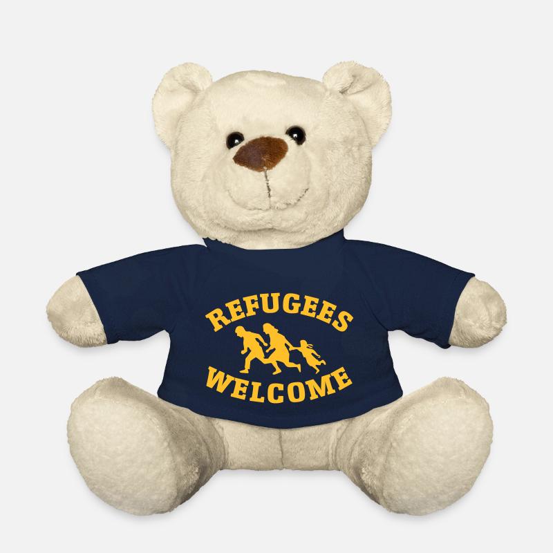 Refugees Welcome - Teddy Bear - french navy
