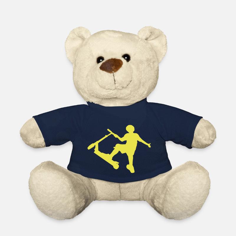 Stunt Scooter Fahrer beim Tricksen YELLOW - Teddy - French Navy