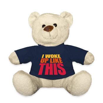 woke up like this - Teddy Bear - french navy - Front